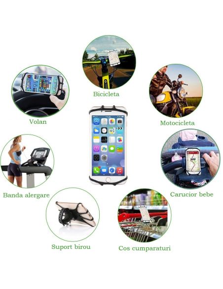 Suport telefon pentru bicicleta 4in1 360gr