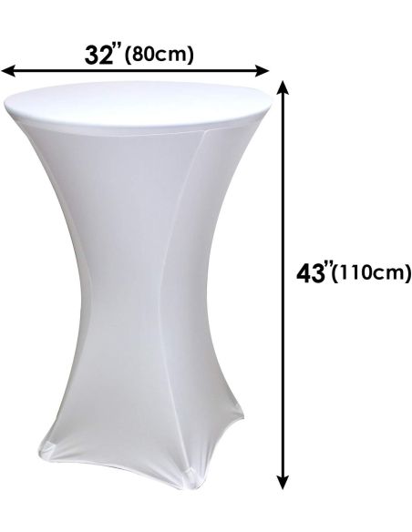 Față de masă Cocktail Albă, material dublu, gros și rezistent, fixare impecabilă | Elastix