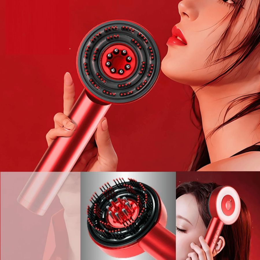 Aparat masaj scalp red light, perie...