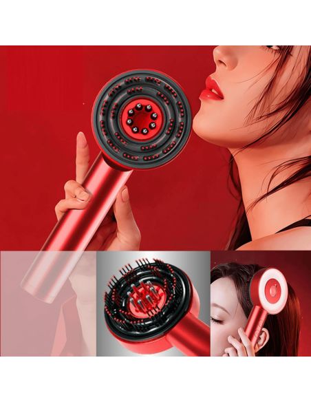 Aparat masaj scalp red light, perie multifunctionala, Elastix