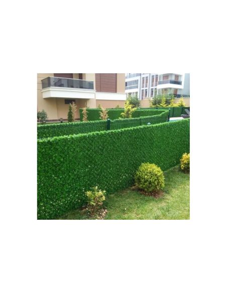 Plasă metalică gard verde artificial, imitație gard viu 1m x 3m, Elastix