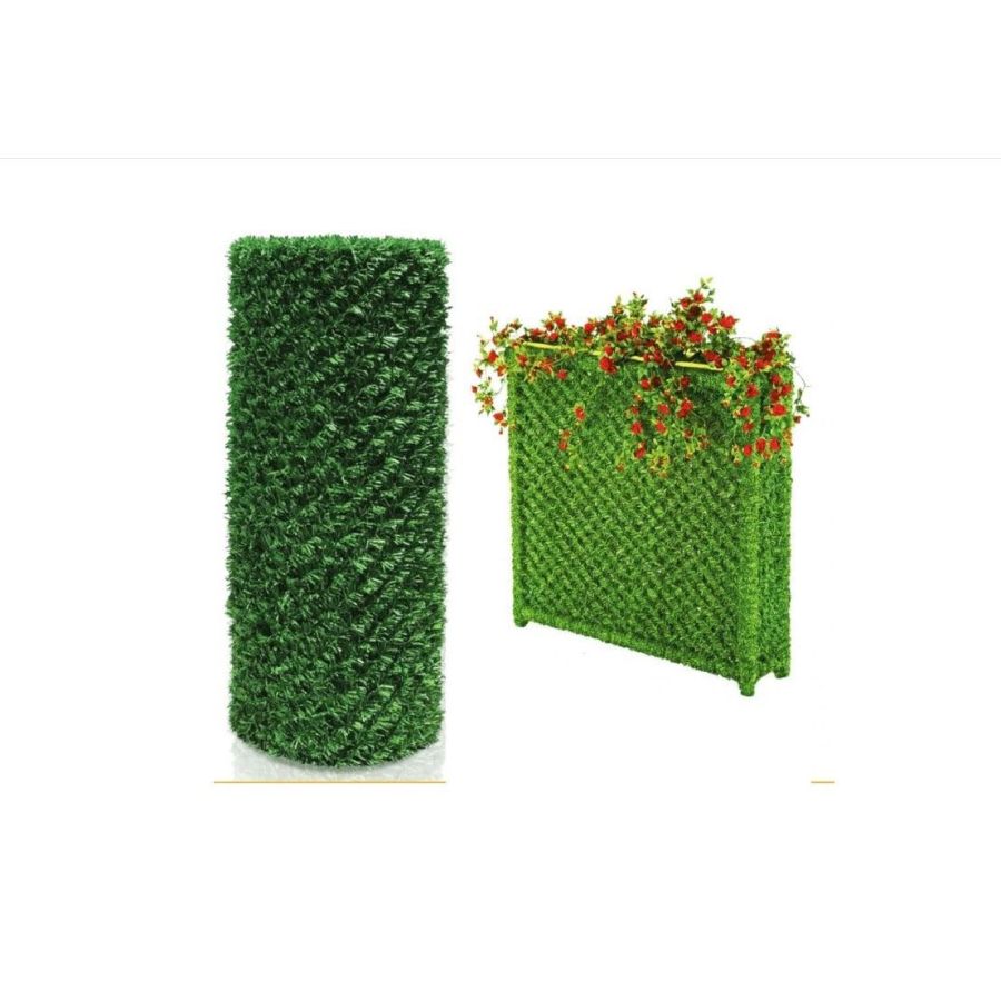 Plasă metalică gard verde artificial, imitație...