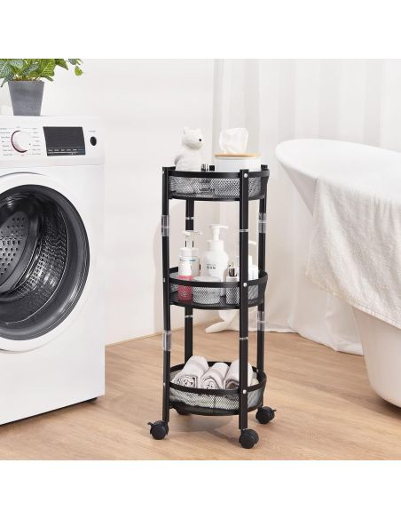 Raft metalic pliabil 3 etaje Pantry Pro, organizator bucatarie, Elastix