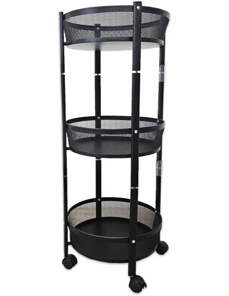 Raft metalic pliabil 3 etaje Pantry Pro, organizator bucatarie, Elastix