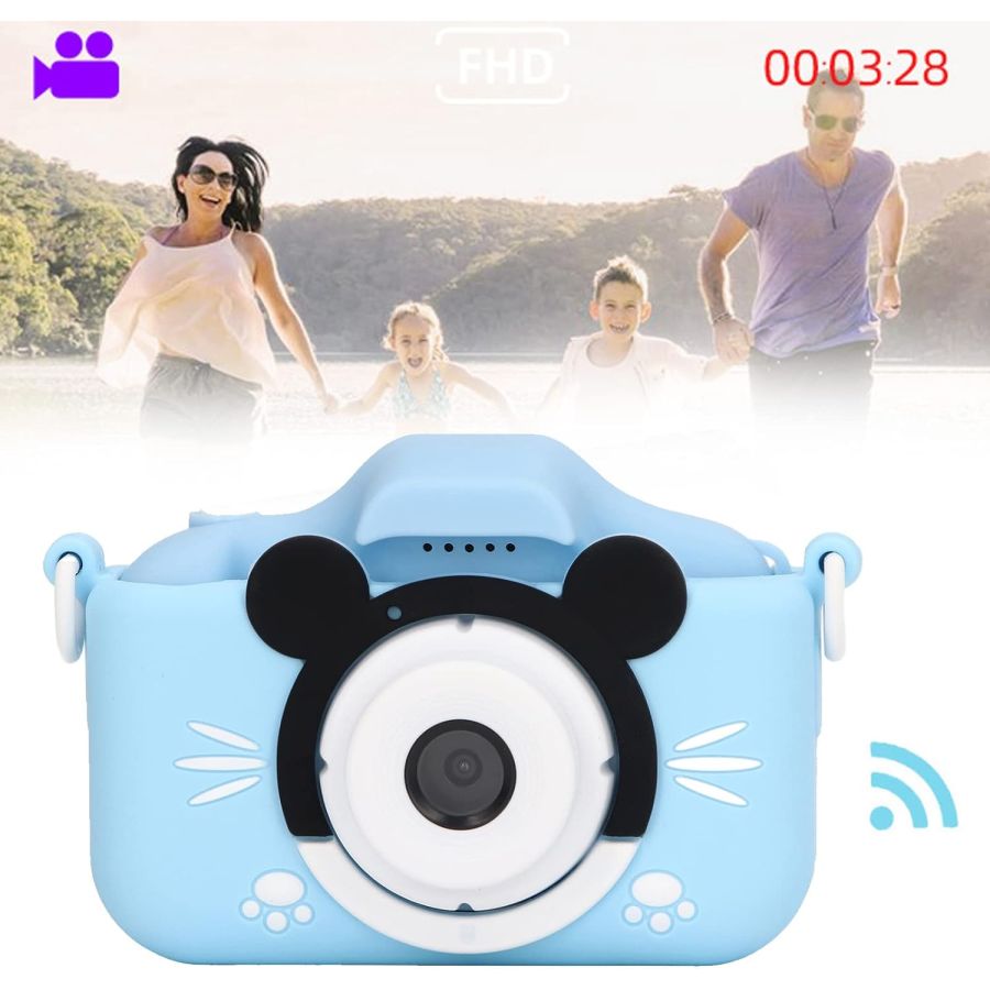 Mini aparat foto mickey, video, jocuri albastru...