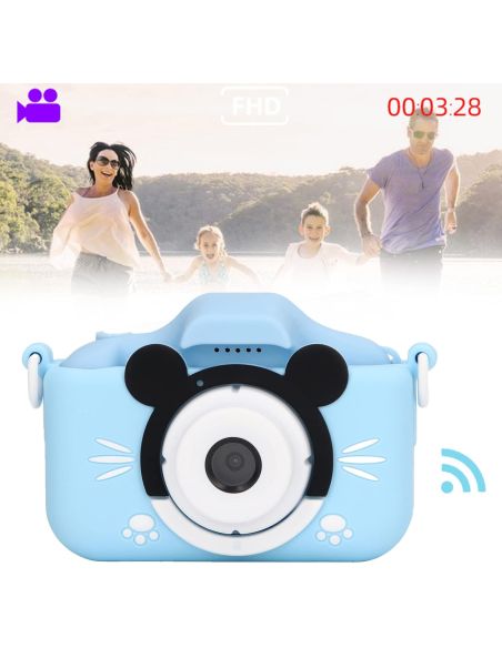 Mini aparat foto mickey, video, jocuri albastru pentru copii, Elastix