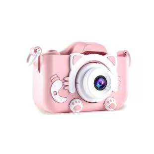 Mini aparat foto cat, video, jocuri roz pentru copii,...