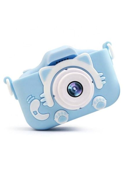 Mini aparat foto cat, video, jocuri albastru pentru copii, Elastix