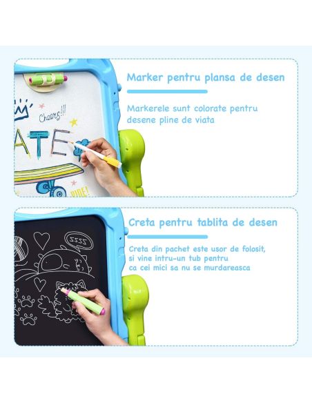 Tabla desen 2 in 1, tabla educativa, tablita magnetica, Elastix