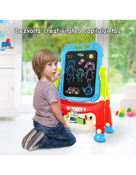 Tabla desen 2 in 1, tabla educativa, tablita magnetica, Elastix