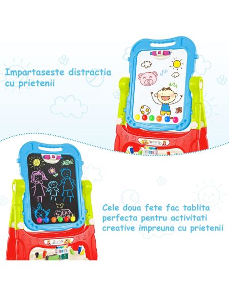 Tabla desen 2 in 1, tabla educativa, tablita magnetica, Elastix