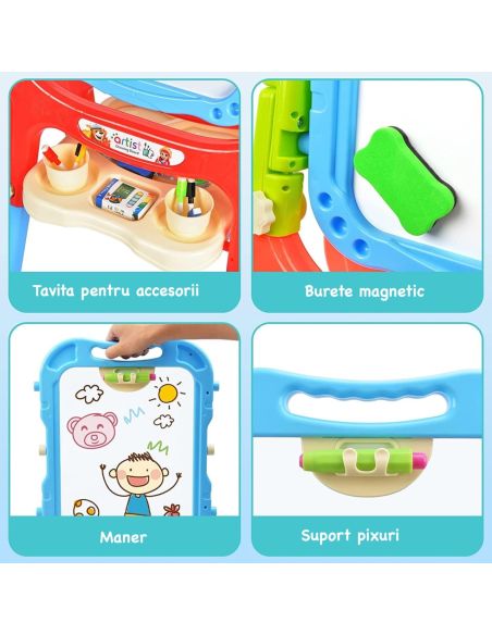 Tabla desen 2 in 1, tabla educativa, tablita magnetica, Elastix