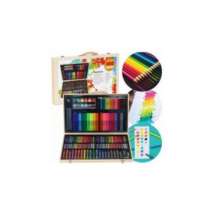 Trusa desen 180 piese, set desen si pictura, Elastix