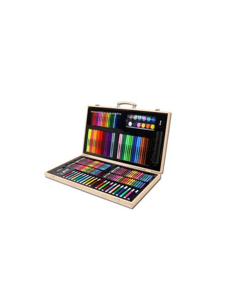 Trusa desen 180 piese, set desen si pictura, Elastix