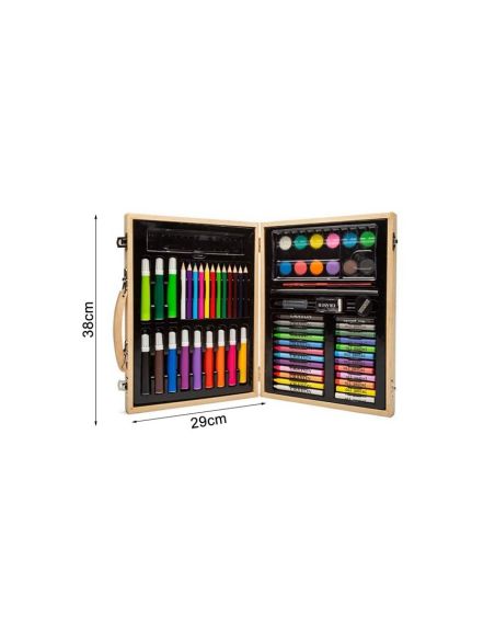 Trusa desen 180 piese, set desen si pictura, Elastix