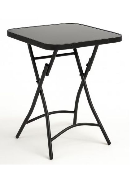 Masa patrata pliabila 60 cm, masa blat sticla securizata, Elastix