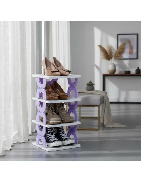 Pantofar pliabil cu 4 etaje, organizator pantofi, Elastix