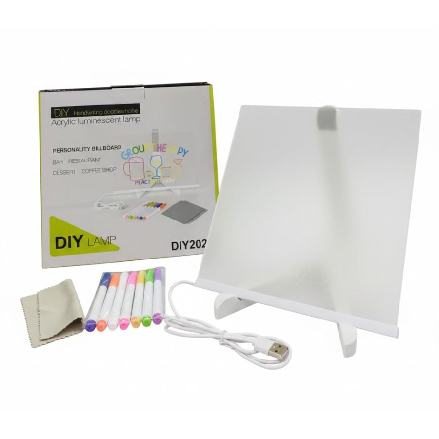 Tabla desen cu lumina LED, tabla acrilica, Elastix