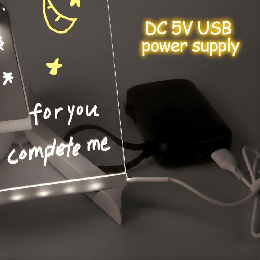 Tabla desen cu lumina LED, tabla acrilica, Elastix