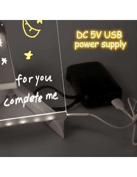 Tabla desen cu lumina LED, tabla acrilica, Elastix