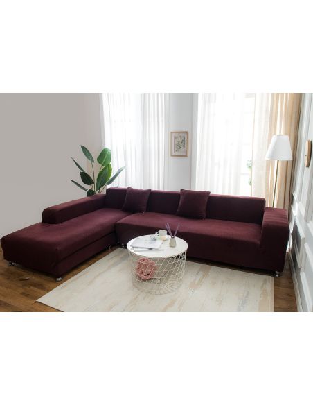 Husa maro MICROFIBRA coltar 1loc - 2locuri/ colt si de stanga si de dreapta