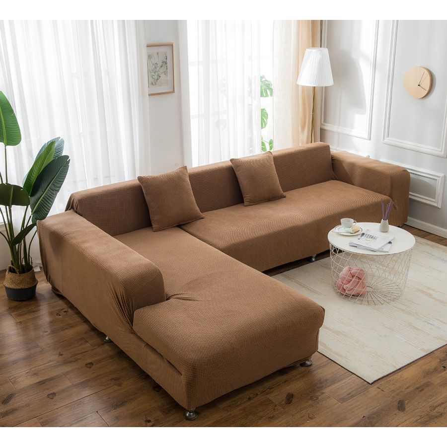 Husa MICROFIBRA coltar 1loc - 2locuri/ colt si de stanga si de dreapta camel