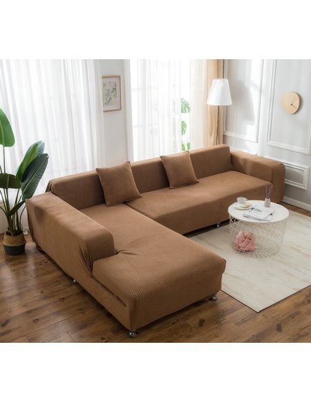 Husa MICROFIBRA coltar 1loc - 2locuri/ colt si de stanga si de dreapta camel