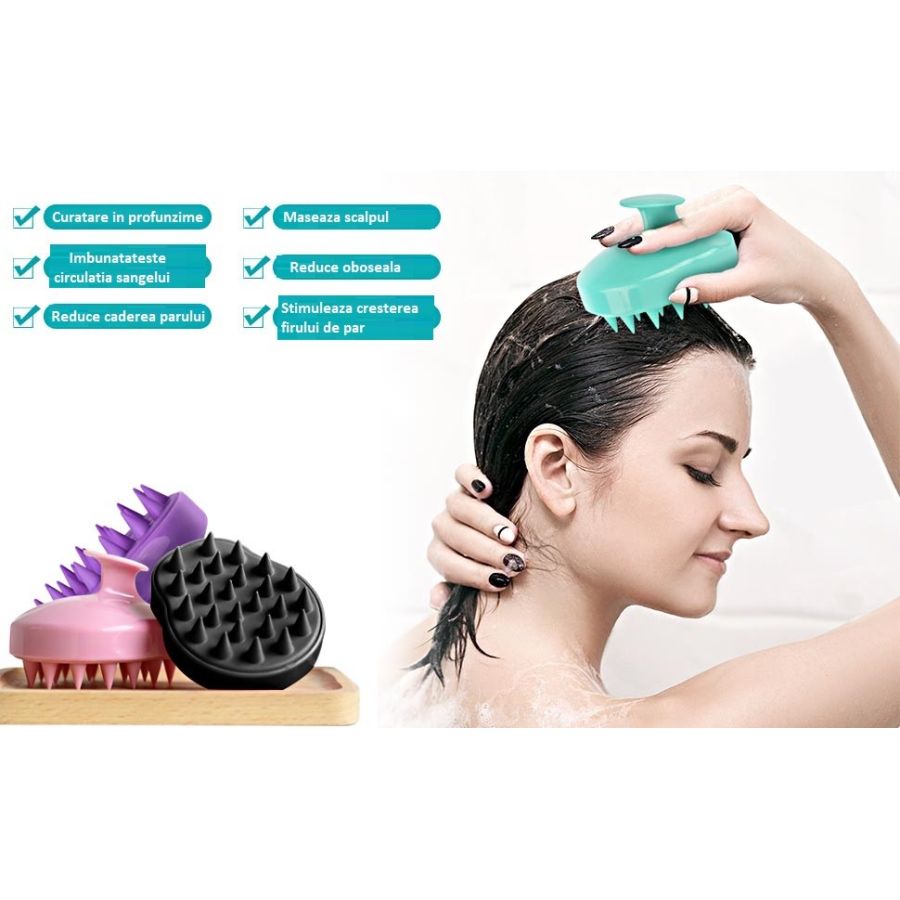 Perie masaj scalp pentru regenerarea parului