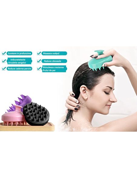 Perie masaj scalp pentru regenerarea parului
