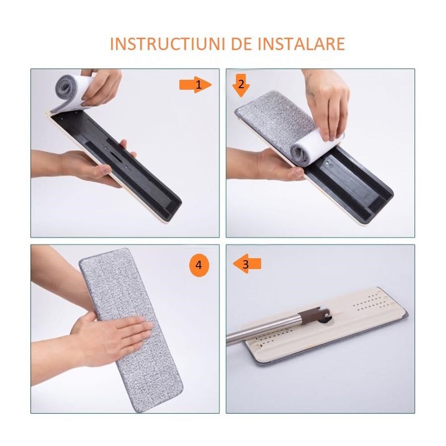 Mop profesional cu doua cuve de spalare si uscare