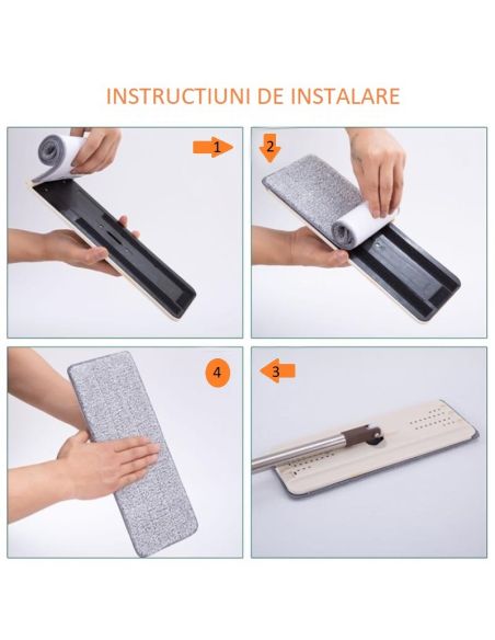 Mop profesional cu doua cuve de spalare si uscare