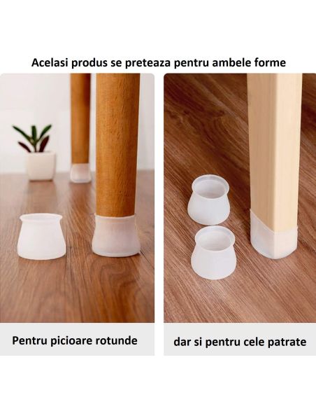 Set 4 Protectii pentru picioare rotunde sau patrate