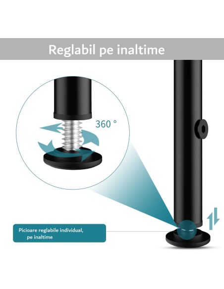 Cuier metalic cu rafturi pentru pantofi si finisaje rotunjite