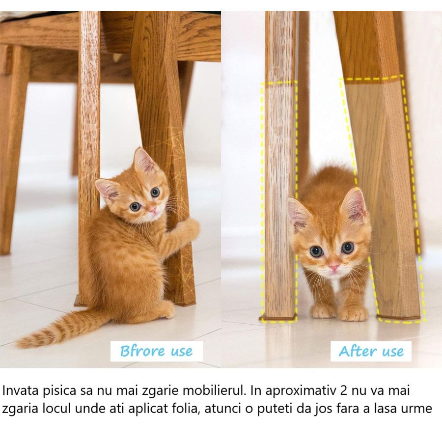 2 buc Protectie gheare pisica pentru canapea si mobilier