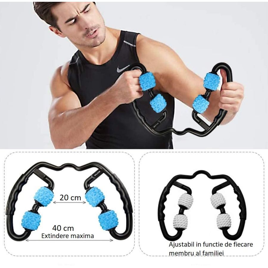 Aparat de automasaj muscular cu role Elastix Rolax