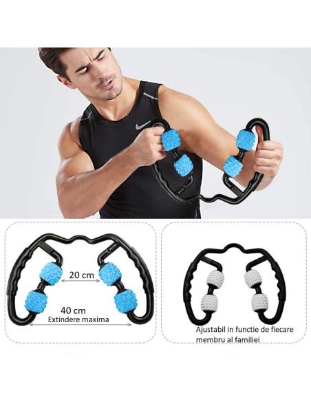 Aparat de automasaj muscular cu role Elastix Rolax