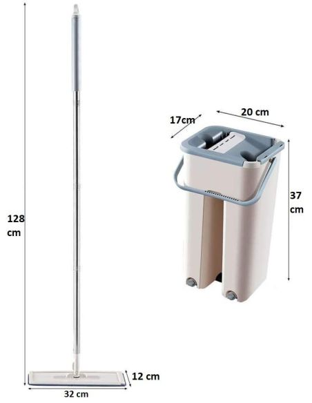 Mop profesional cu doua cuve de spalare si uscare