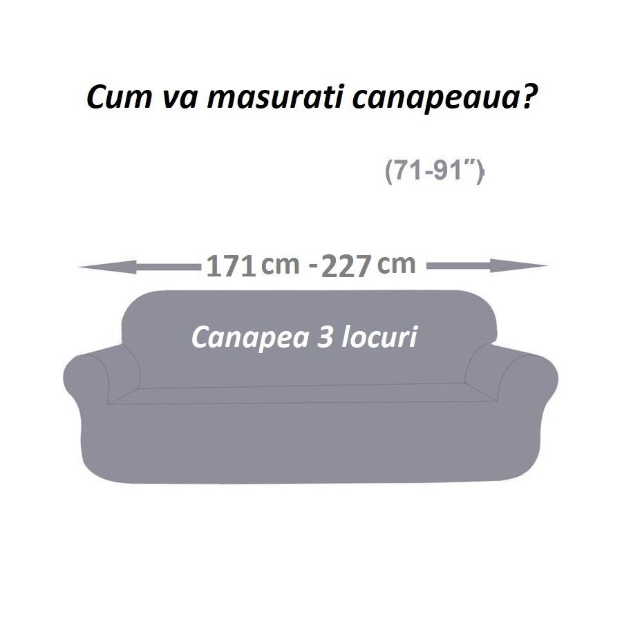 Husa canapea 3 locuri culoare bej