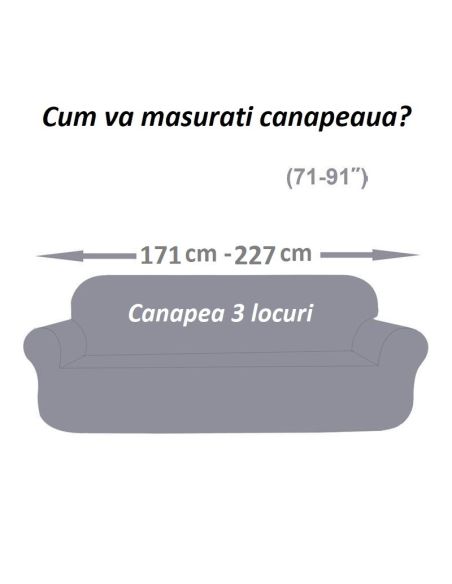 Husa canapea 3 locuri culoare bej