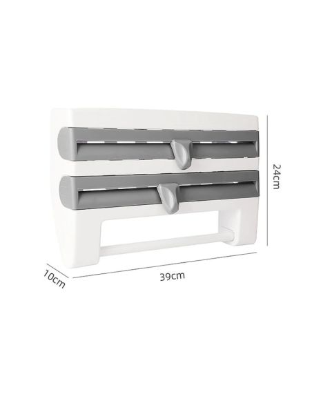 organizator bucatarie , folie alimentara , rola hartie si condimente
