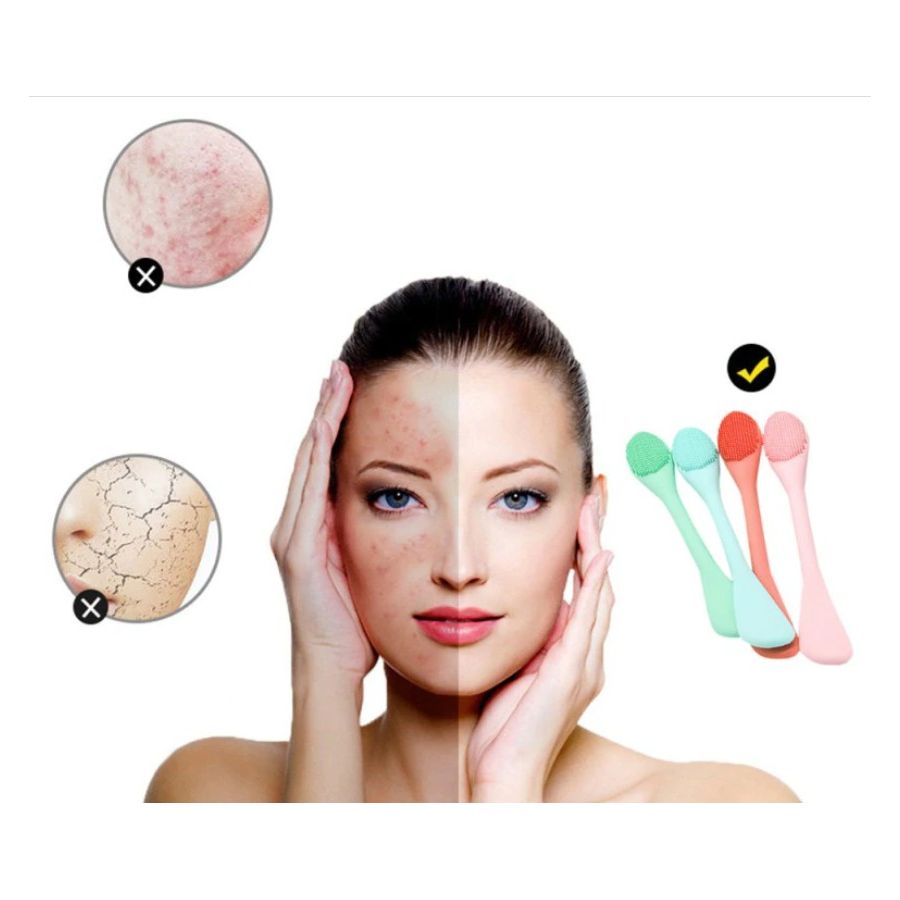 Perie faciala din silicon cu spatula