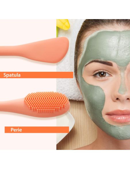 Perie faciala din silicon cu spatula