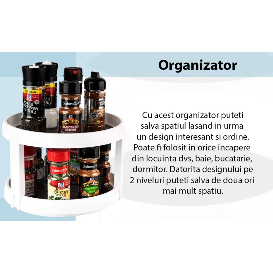 Organizator dublu pentru condimente