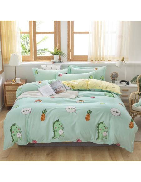 Lenjerie bumbac Pepa pig,150 x 200 cm, 4 piese