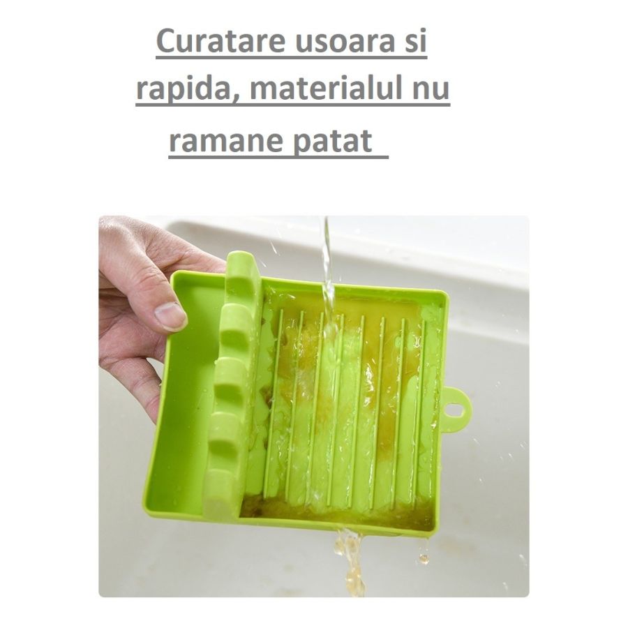 Suport ustensile bucatarie cu 4 compartimente