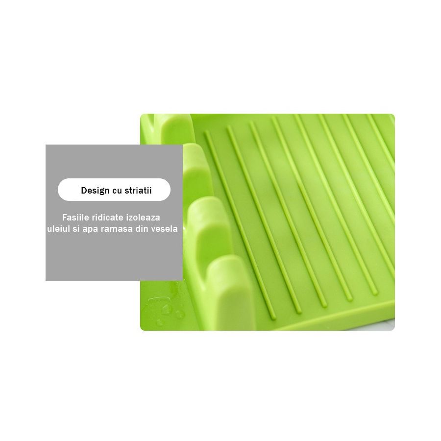 Suport ustensile bucatarie cu 4 compartimente