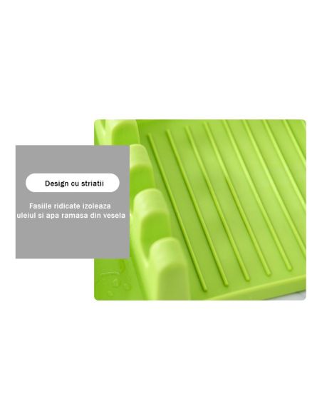 Suport ustensile bucatarie cu 4 compartimente