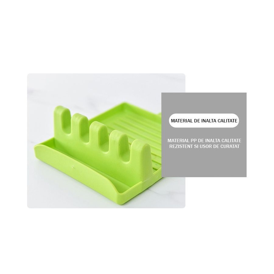 Suport ustensile bucatarie cu 4 compartimente