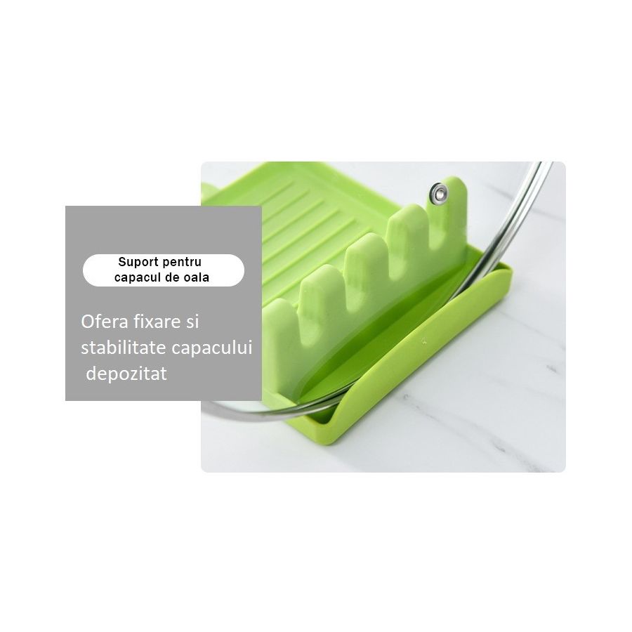 Suport ustensile bucatarie cu 4 compartimente