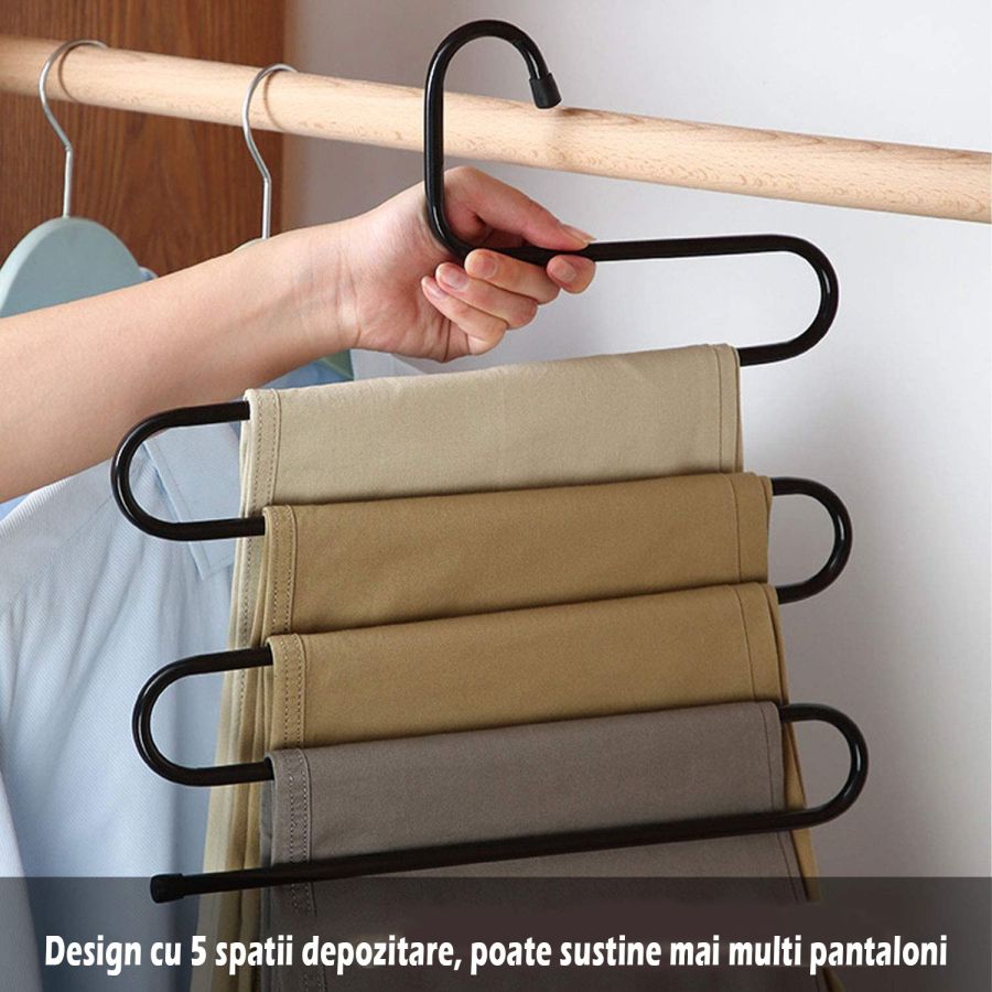 Organizator pantaloni in forma de S